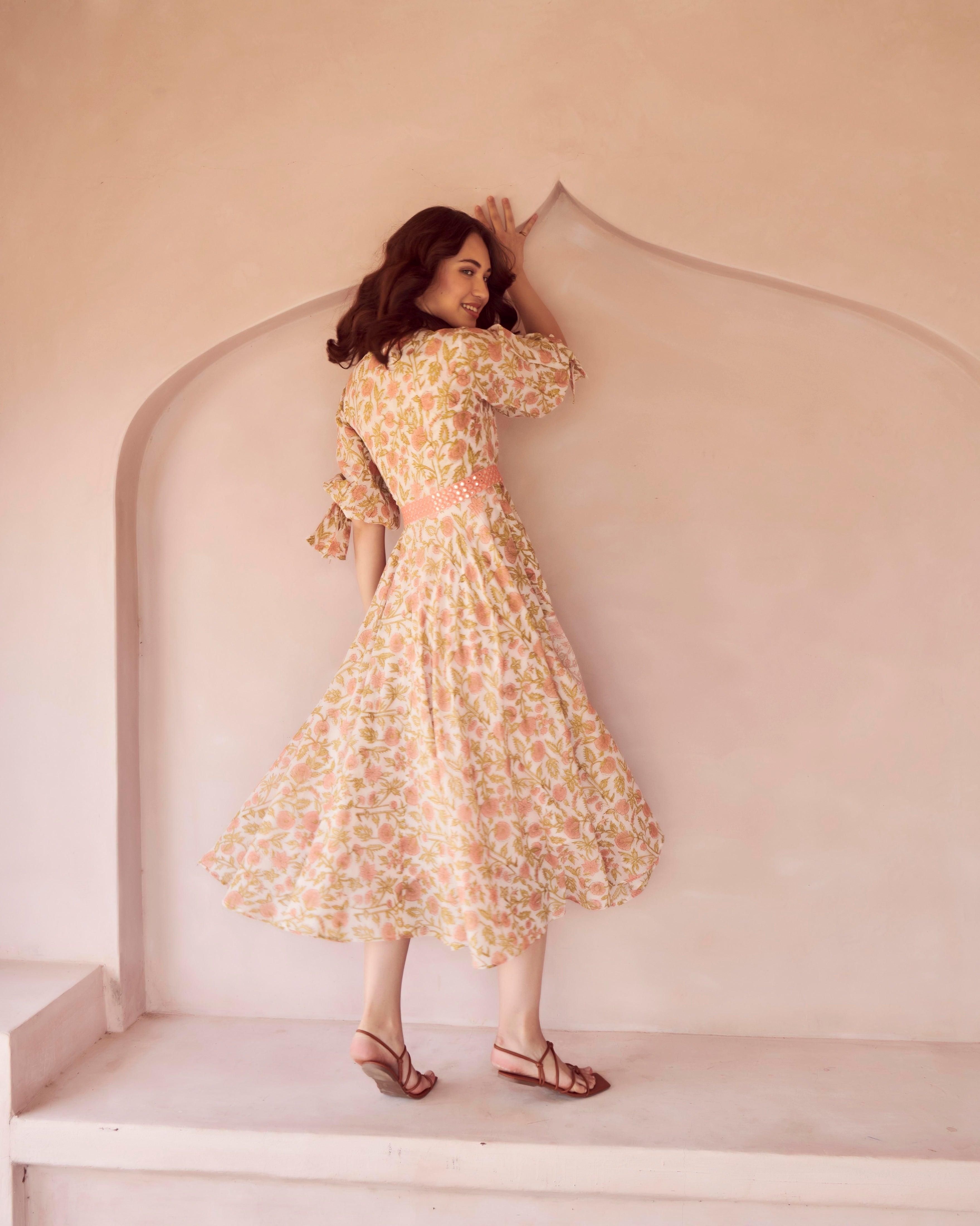 Marigold Long Wrap Dress - Anna in India
