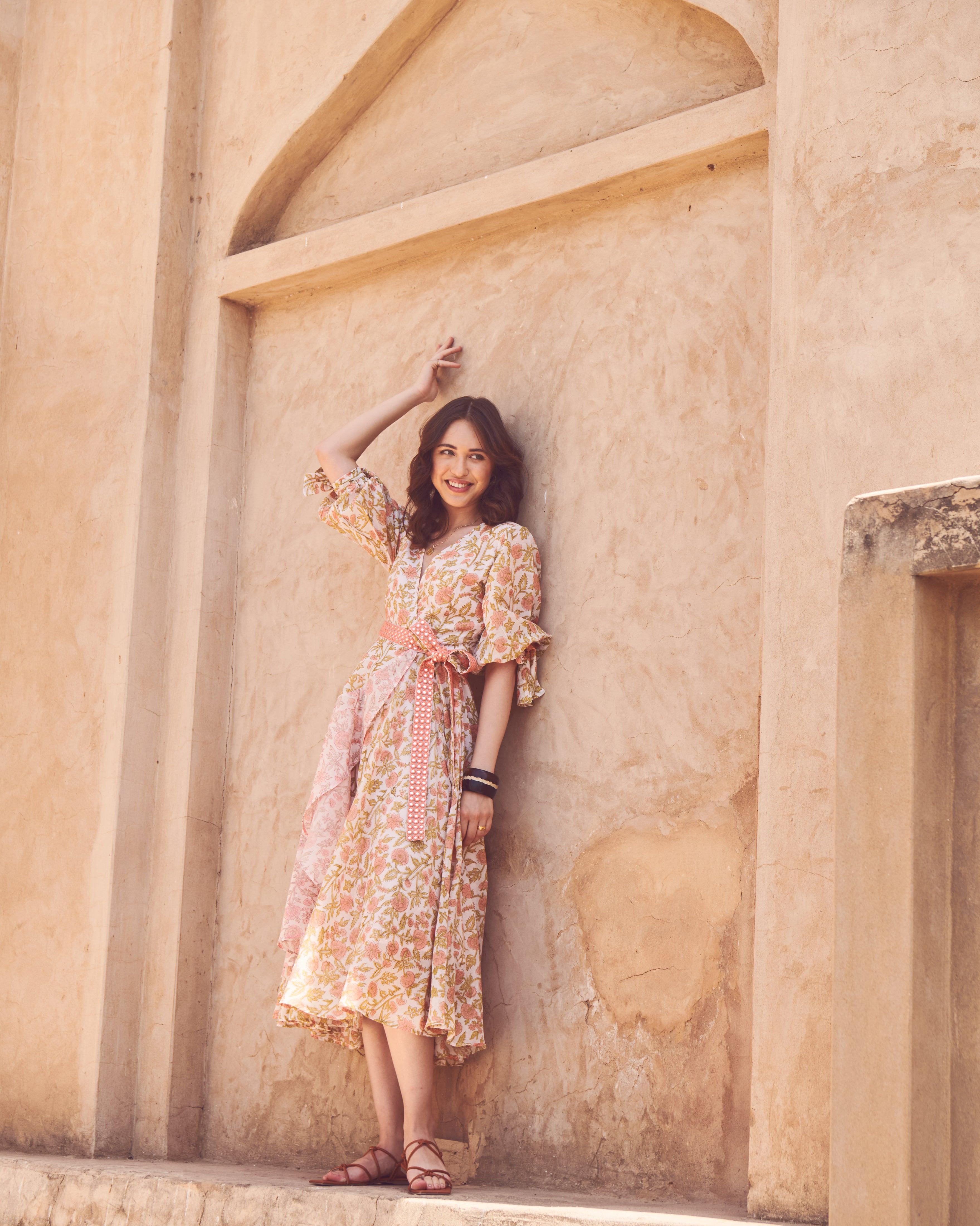 Marigold Long Wrap Dress - Anna in India