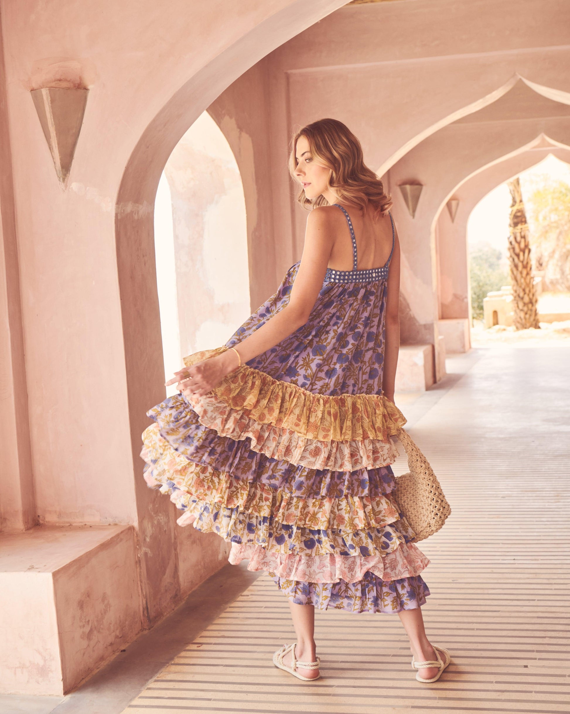 Marigold Airy Frill Dress - Anna in India